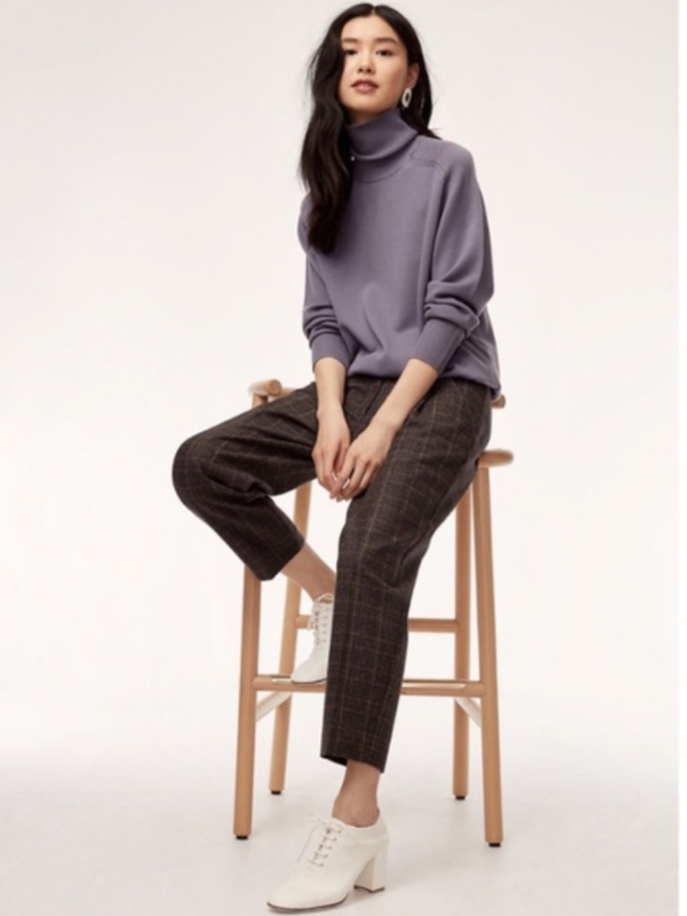 Wilfred Wool Cashmere Blend Chambéry Plaid Pants